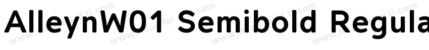 AlleynW01 Semibold Regular字体转换